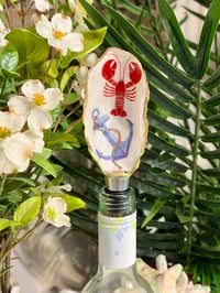 Image 1 of Lobster & Anchor Oyster Shell Wine Stopper 