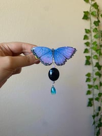 Image 2 of 💜🦋Morpho Butterfly🦋💜 Hairclip 