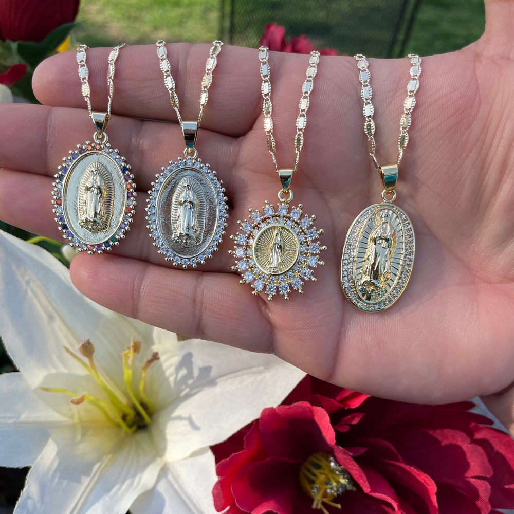 Virgen D Guadalupe Necklaces