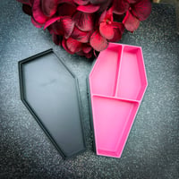 Image 2 of Pink & Black Coffin Jewelry Box