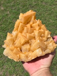 Image 1 of Orange Rhombohedral Calcite Cluster Specimen | Yunnan China #2859