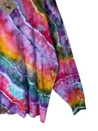 Image 2 of XXL Unisex Adult Soft Long Sleeve Tee in Euphoria Geode Ice Dye
