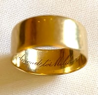 Image 1 of 18K "KEEPER" WIDE BAND