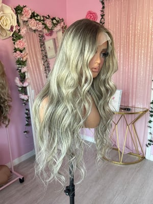 Image of human hair brown highlights (custom order) 