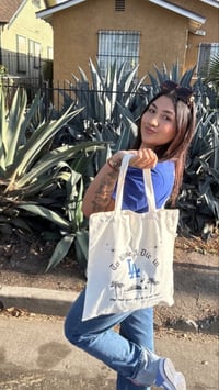 Image 4 of To Live & Die in LA Tote (Beige)