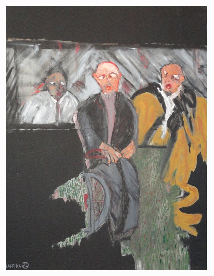 Image of Original Expressionist Painting by Michael Hafftka - Three Associates