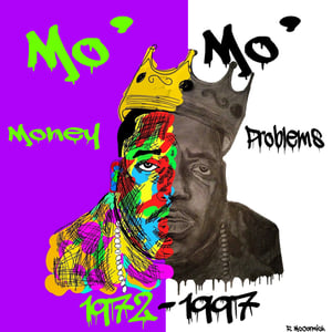 Image of Biggie Smalls Canvas "Mo Money, Mo Problems"