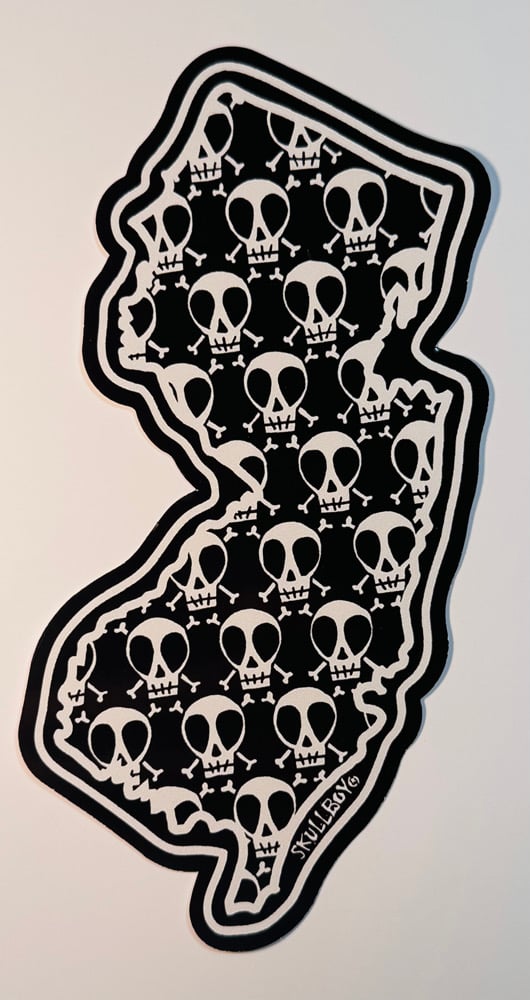 Image of NJ Black and White Sticker