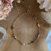 Image 1 of ELZA - Bracelet perlé Jaspe vert