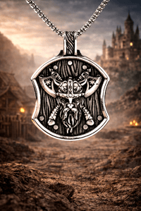 Image 1 of 👑The Armored Kingdom Shield Breaker Viking Warrior Necklace