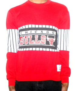 Image of Bulls Pinstripe Crewneck