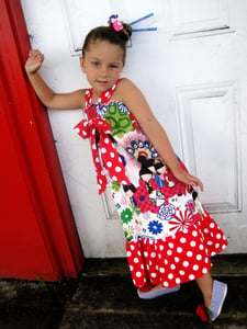 Image of Kokeshi Cuteness - MAXI BOW DRESS