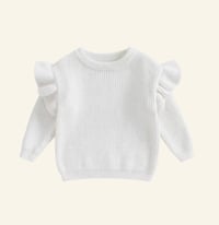 Knitted Frilled Sweatshirt