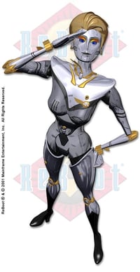 Image 5 of 3 Inch Maxine - Gold Finish Icon Pin