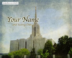 Image of Jordan River Utah LDS Mormon Temple Art 002 - Personalized LDS Temple Art