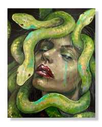 Image 1 of “GET STONED” ORIGINAL PAINTING BY NIKIYA ROSALIND 8”x10”