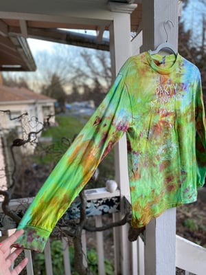 Image of SMALL Party At Your Own Pace Long Sleeve Tie Dye Shirt