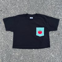 Image 1 of L Tomato Pocket Boxy Crop Top