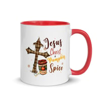Image 1 of Jesus Christ & Pumpkin Spice, Mug with Color Inside