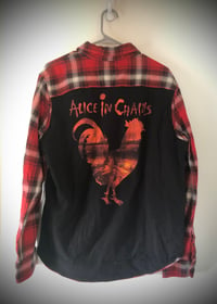 Upcycled “Alice in Chains: Rooster” t-shirt flannel