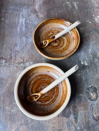 Image 3 of Wide shallow mini pots and spoons dark