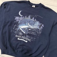Image 2 of Vintage Bass Fishing Crewneck - L 