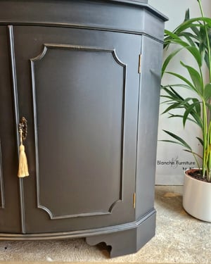 Image of Double Corner Drinks Cabinet with Light and Lining - Grey