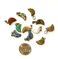 Image 2 of Unakite Moon Necklace