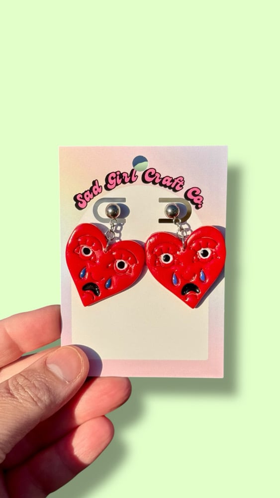Image of Crying Heart Earrings