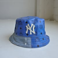 Image 1 of Reworked Bucket Blue MCM x Denim Small