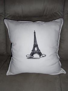 Image of *EMBROIDEED EIFFEL TOWER CUSHION COVER ONLY*