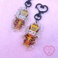 Garfeild Kewpie Glitter Keyring 