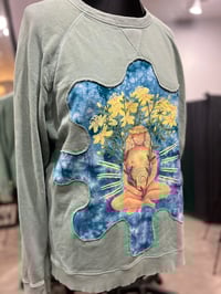 Image 3 of Mint Daisy Cutout Pullover