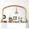 Gold large over mantle mirror 