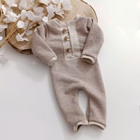 Image 1 of Photoshooting boys romper Fabio | newborn | 3-6 months | dark beige