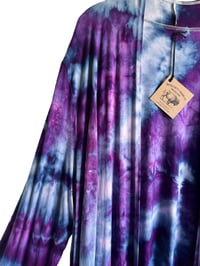 Image 8 of 3XL Jersey Knit Cardigan in Purple Haze Ice Dye