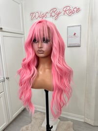 Image 13 of Flamingo pink bangs (ready to ship) 