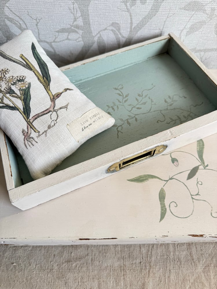 Image of Hand painted vintage wooden drawer 