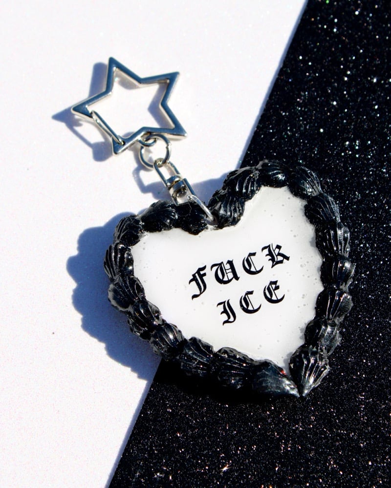 Image of FCK ICE Keychain Mirror