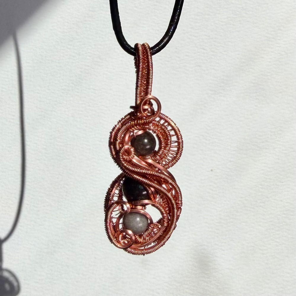 Image of Obsidian Swirly Pendant