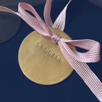 Image 1 of SMALL Brass Bauble Decoration -  can be customised