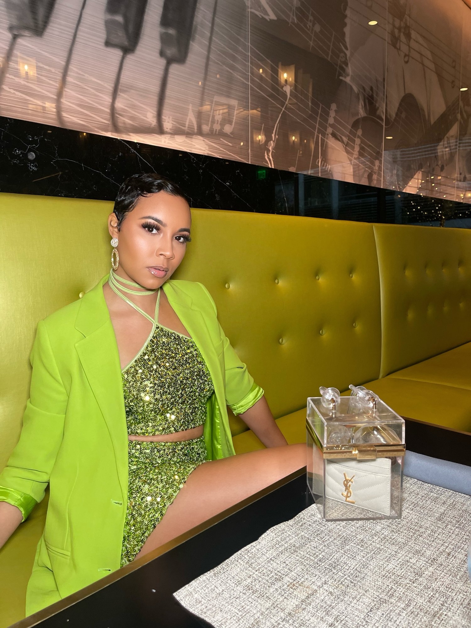 Image of Green Sequin Set