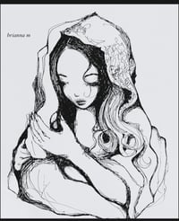 “holding me” 5x5 print 