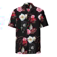 Image 1 of Occult Beach: Roses and Rosaries Unisex Button Shirt