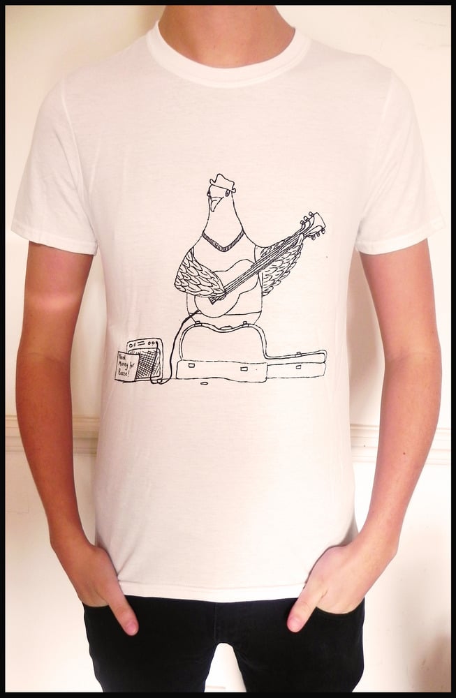 Image of Mens Busking Pigeon T-shirt