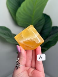 Image 1 of ORANGE CALCITE STANDING DIAMONDS -UTAH-