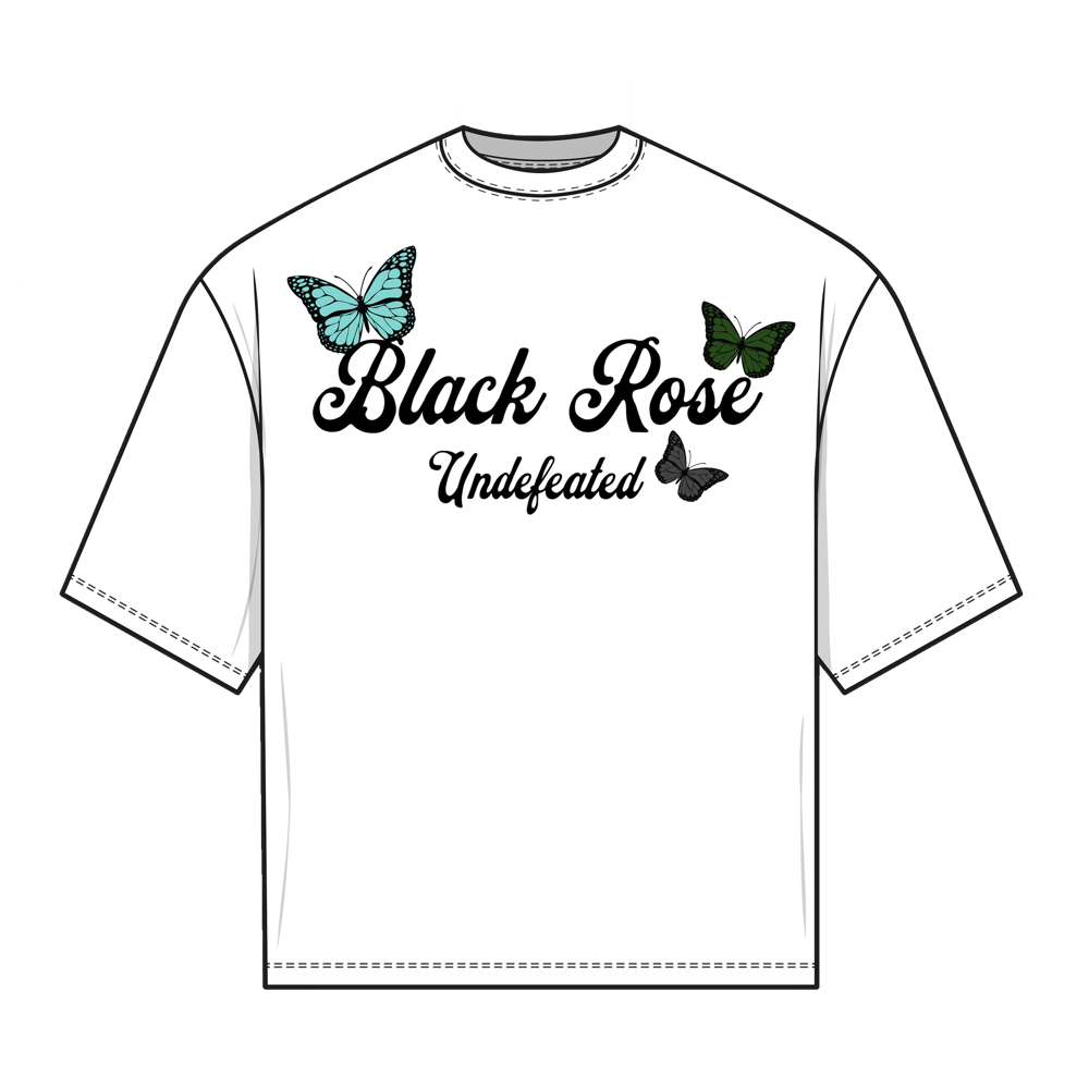 Image of Butterfly roses tee (white)
