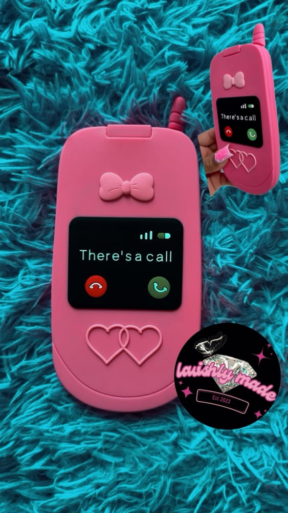 Image of Pink Flip phone case🩷