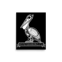 Image 2 of “St Pete Skelly pelican” matte fine art print 