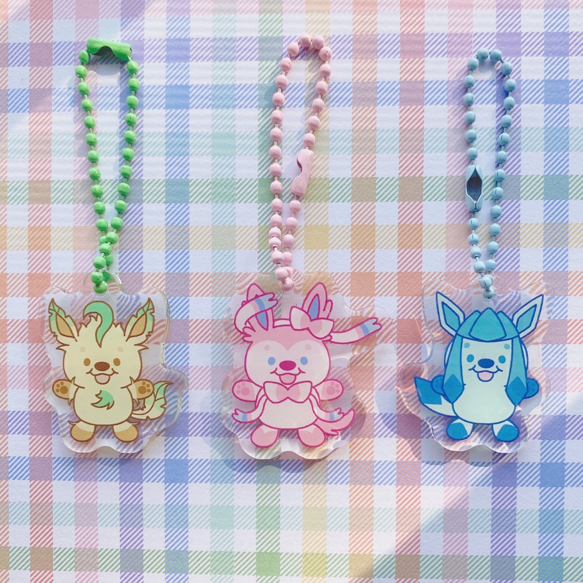 Dessert Eeveelutions!  Acrylic Charms – PeachyMothShop